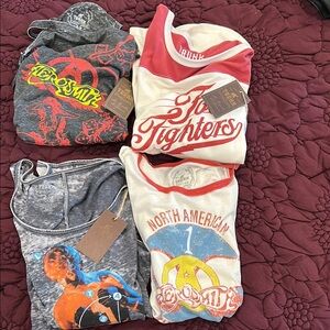 Trunk Ltd Women's Tops - Graphic band tee Bundle lot of 4